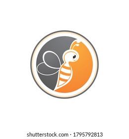 Bee Logo Template vector icon illustration design
