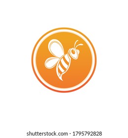 Bee Logo Template vector icon illustration design
