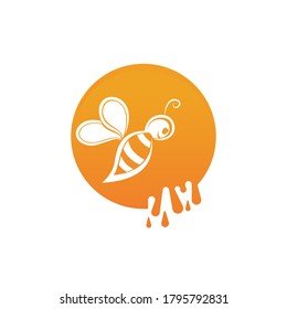 Bee Logo Template vector icon illustration design
