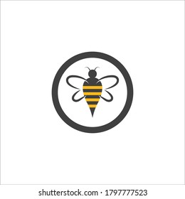 Bee Logo Template vector icon illustration design