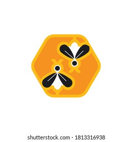 Bee Logo Template vector icon illustration design