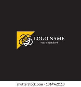 Bee logo template vector icon design