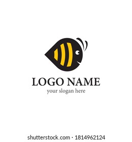 Bee logo template vector icon design