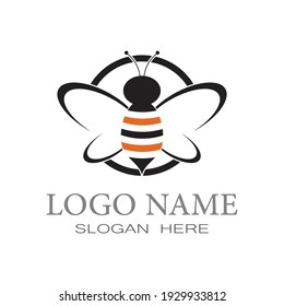 Bee Logo Template vector icon illustration design