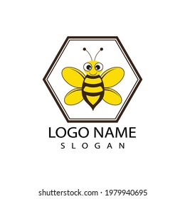 Bee Logo Template vector icon illustration design
