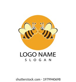 Bee Logo Template vector icon illustration design