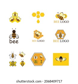 Bee Logo Template vector icon illustration design