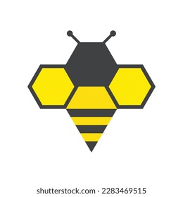 Bee Logo Template vector icon illustration design