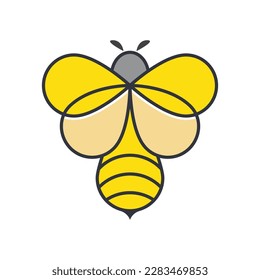 Bee Logo Template vector icon illustration design