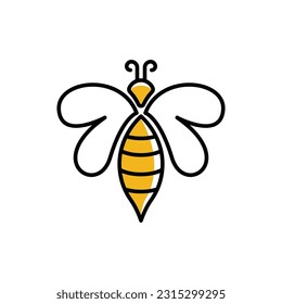 Bee Logo Template vector icon illustration design