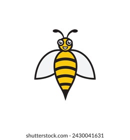 Bee Logo Template vector icon illustration design