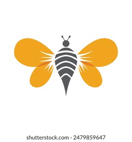 Bee Logo Template vector icon illustration design