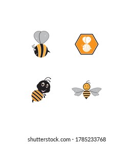 Bee logo template vector icons.  illustration design