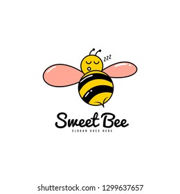 Bee logo template vectort. Animal logo template. Insect logo template