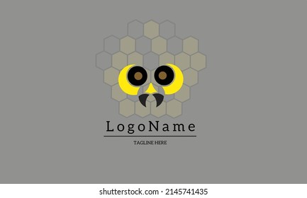 Bee logo with transparent hive on the back