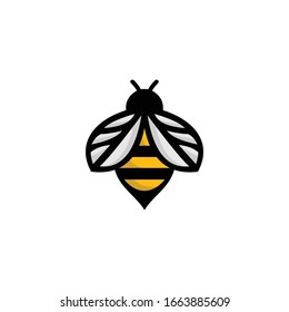 Bienenlogo Vektorillustration Tierdesign