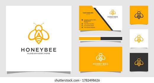 bee logo vector animal design