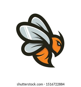 bee logo vector art design mascot
