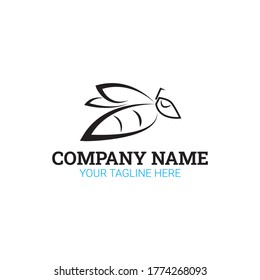 Bee logo. Vector design for your company logo. Vector abstract logo.