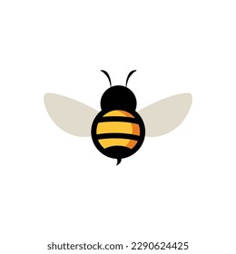 Bee logo vector flat icon and symbol.
