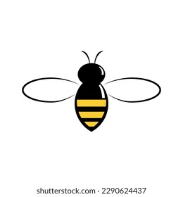 Bee logo vector flat icon and symbol.