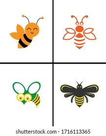 bee logo vector icon free download