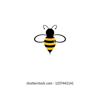 Bee logo vector icon illustration