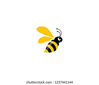 Bee logo vector icon illustration