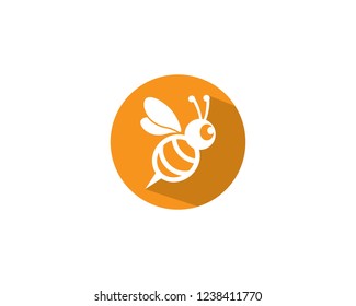 Bee logo vector icon illustration
