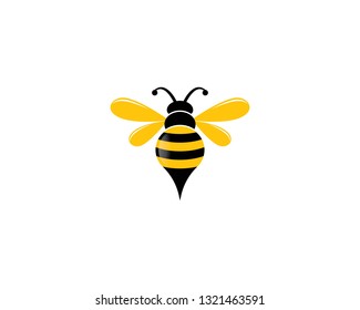 Bee logo vector icon illustration