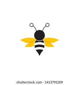 Bee logo vector icon illustration design