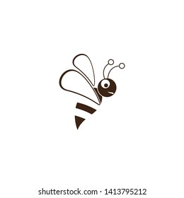 Bee logo vector icon illustration design