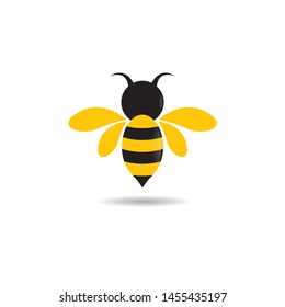 Bee logo vector icon illustration design