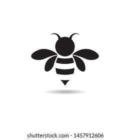 Bee logo vector icon illustration