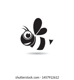 Bee logo vector icon illustration