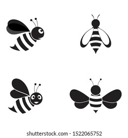 Bee Logo vector icon illustration design