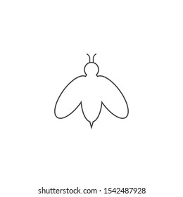 BEE LOGO VECTOR ICON ILLUSTRATION