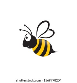 Bee logo vector icon illustration design