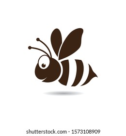 Bee logo vector icon illustration design