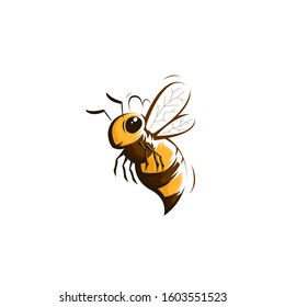 Bee Logo Vector Icon Illustration