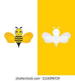 Bee logo vector icon illustration design