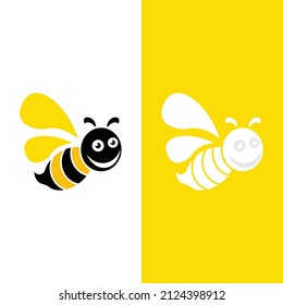 Bee logo vector icon illustration design