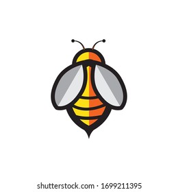 
Bee logo vector illustration design