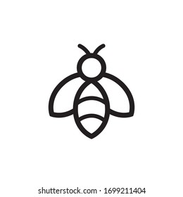 
Bee logo vector illustration design