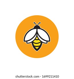 
Bee logo vector illustration design