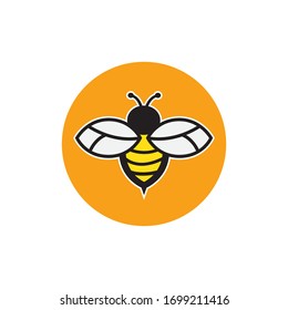 
Bee logo vector illustration design