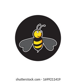 
Bee logo vector illustration design