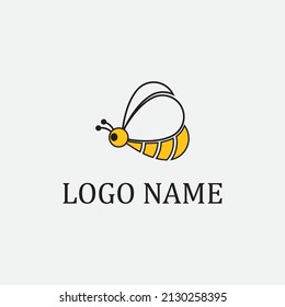 logotipo de abeja ilustración de vector diseño icono plantilla de logotipo