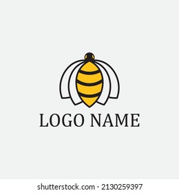 bee logo vector illustration design icon logo template