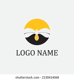 bee logo vector illustration design icon logo template